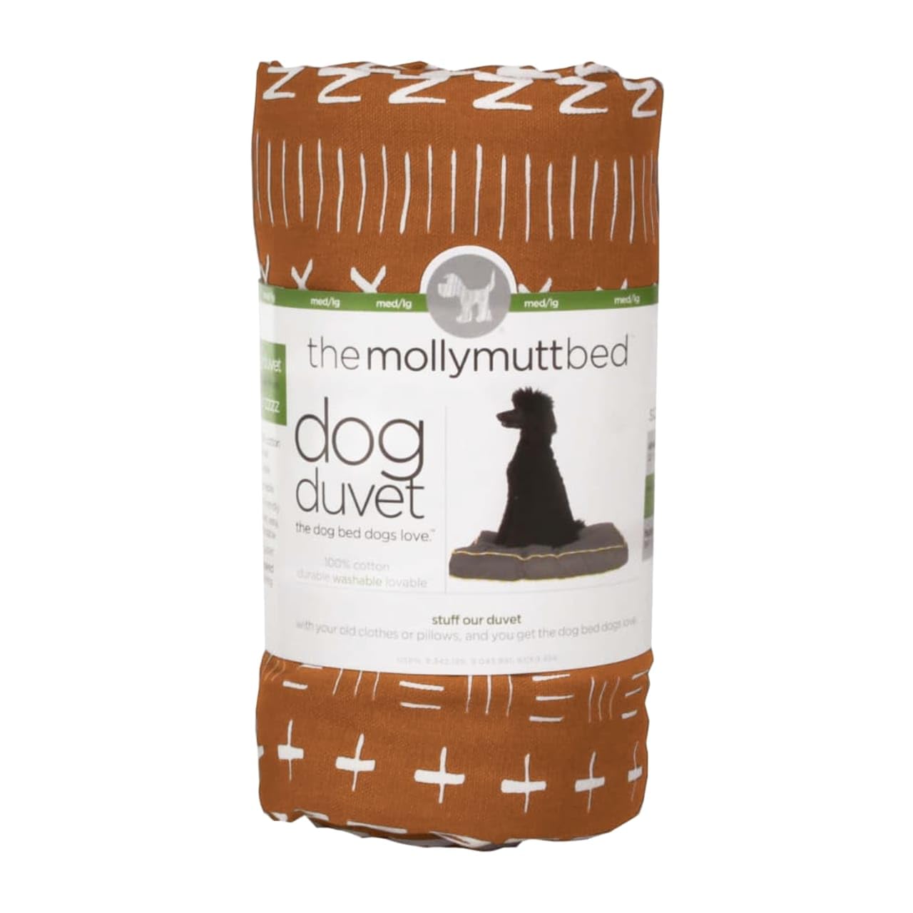 Molly Mutt Small Dog Bed Cover - Everywhere - Measures 22''X27''X5''- 100% Cotton - Durable - Breathable - Sustainable - Machine