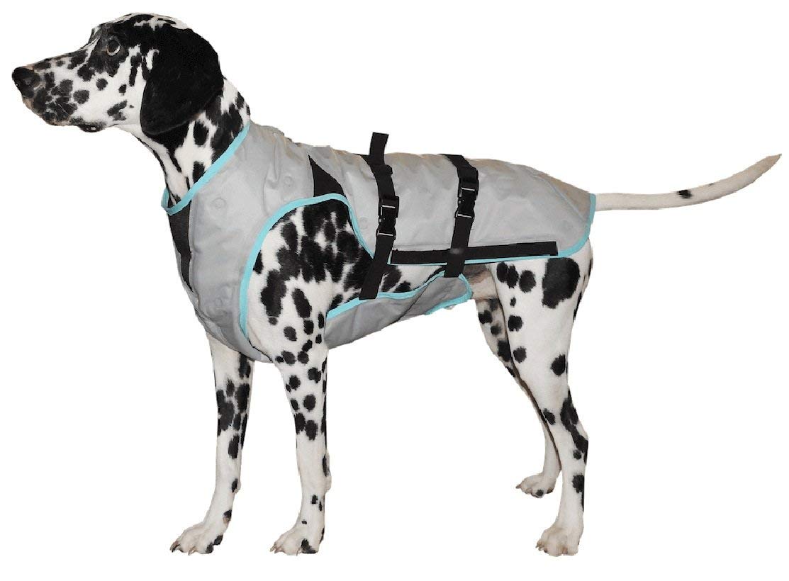 Suitical Dry Cooling Vest For Dogs | Canine Cooling Vest For Hot Weather | Dog Cool Down Jacket | Machine Washable | Xs | Neck To Tail 10”- 14” | Chest 16-24” Around | Neck Circumference 14” | Silver