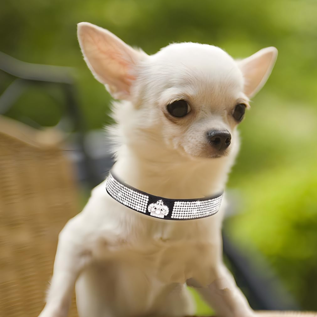 Rhinestone Dog Collars For Small Dogs,Diamond Dog Collar,Bling Cat Collar Diamond Pretty Jewel Glitter Sparkly Pet Collars For X