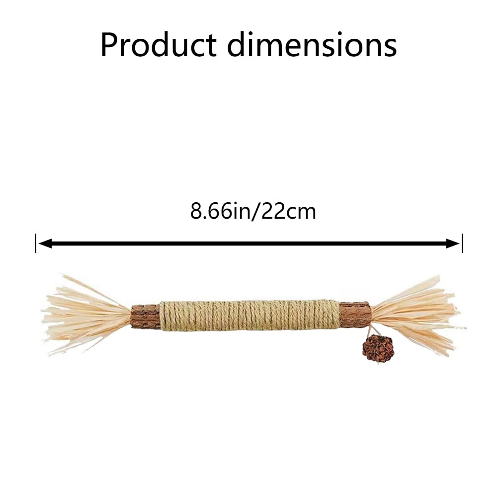 Hzongmingzt 6 Pcs Natural Silvervine Sticks Catnip Toys - Cat Toys Indoor Cats Interactive Matatabi Dental Care Teething Chew To