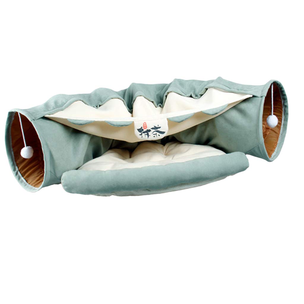 Enakshi Collapside Lightweight Cat Tunnel Warm Nest Universal F/ 4 Seasons Green |Pet Supplies | Cat Supplies | Toys