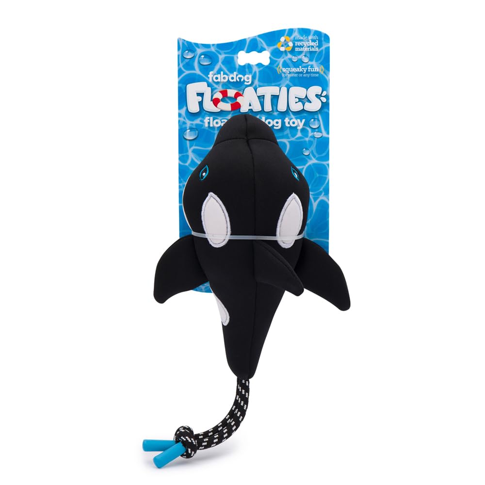 Fabdog Floaties Dog Toys - Squeaky Floating Water Toys For All Breeds - Cute & Durable Duck Puppy Toys - Fun Nylon Squeak Toy Ma