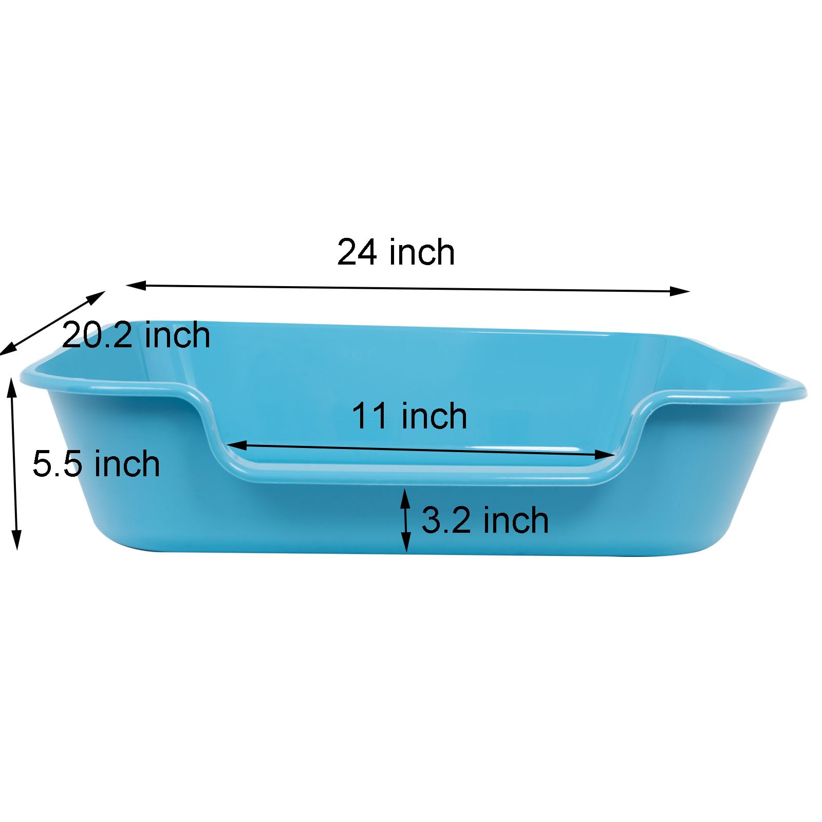 Ying Tutu 1 Pack Of Extra Large Cat Litter Box (Abs Material), Low Entry Senior Litter Pen For Geriatric Kitty Big Cats, Jumbo P