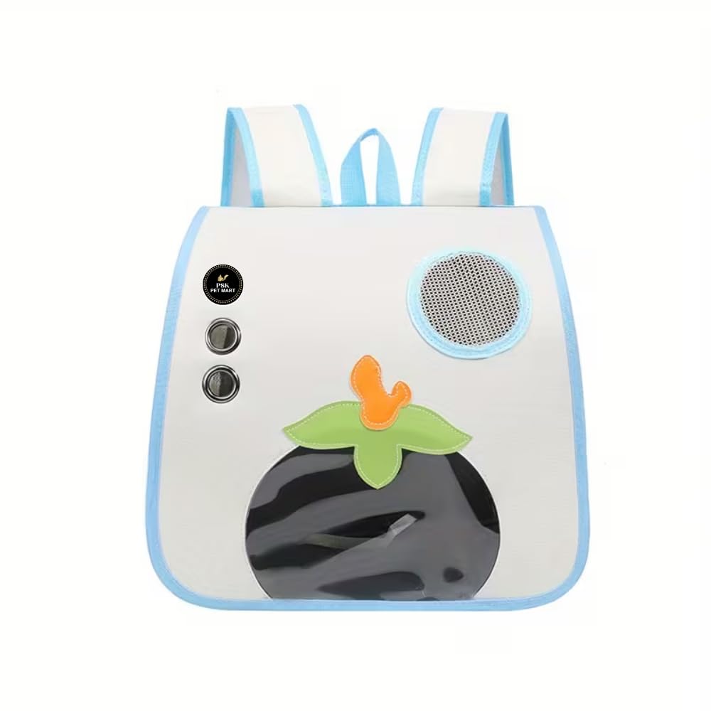 PSK PET MART Travel Pet Backpack with Breathable Mesh, Clear Front Window, Structured Interior, and Comfortable Shoulder Padding