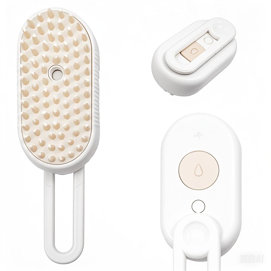 Cloud Care Cat Steam Brush For Shedding - 2025 Pet Brooming With 360 Rotating Arm, 3-In-1 Self-Cleaning, Detachable Silicone Bri