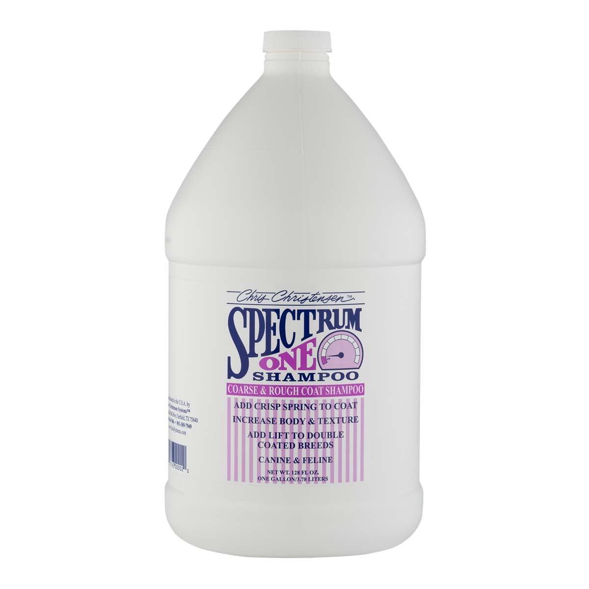 Chris Christensen Spectrum One Dog Shampoo, Coarse And Rough Coat, Groom Like A Professional, Repairs And Protects, Maintains Inner Cortex Hydration, Made In The Usa, 1 Gal