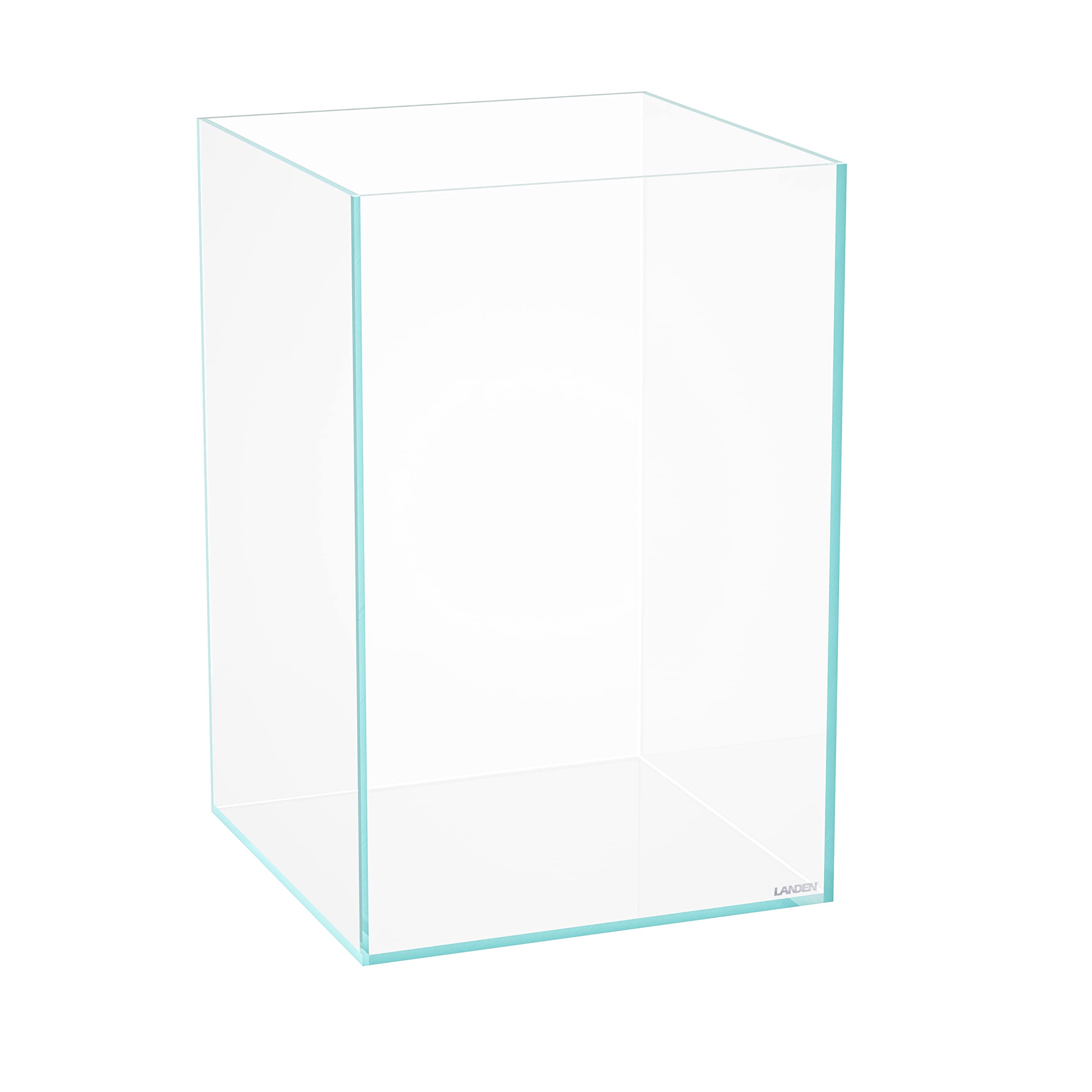LANDEN Tall Tank, Rimless Low Iron Tank 10GAL 11.8 L    11.8 W    17.7 H (30X30X45) cm Small Aquascape Fish Tank, Vertical Aquas