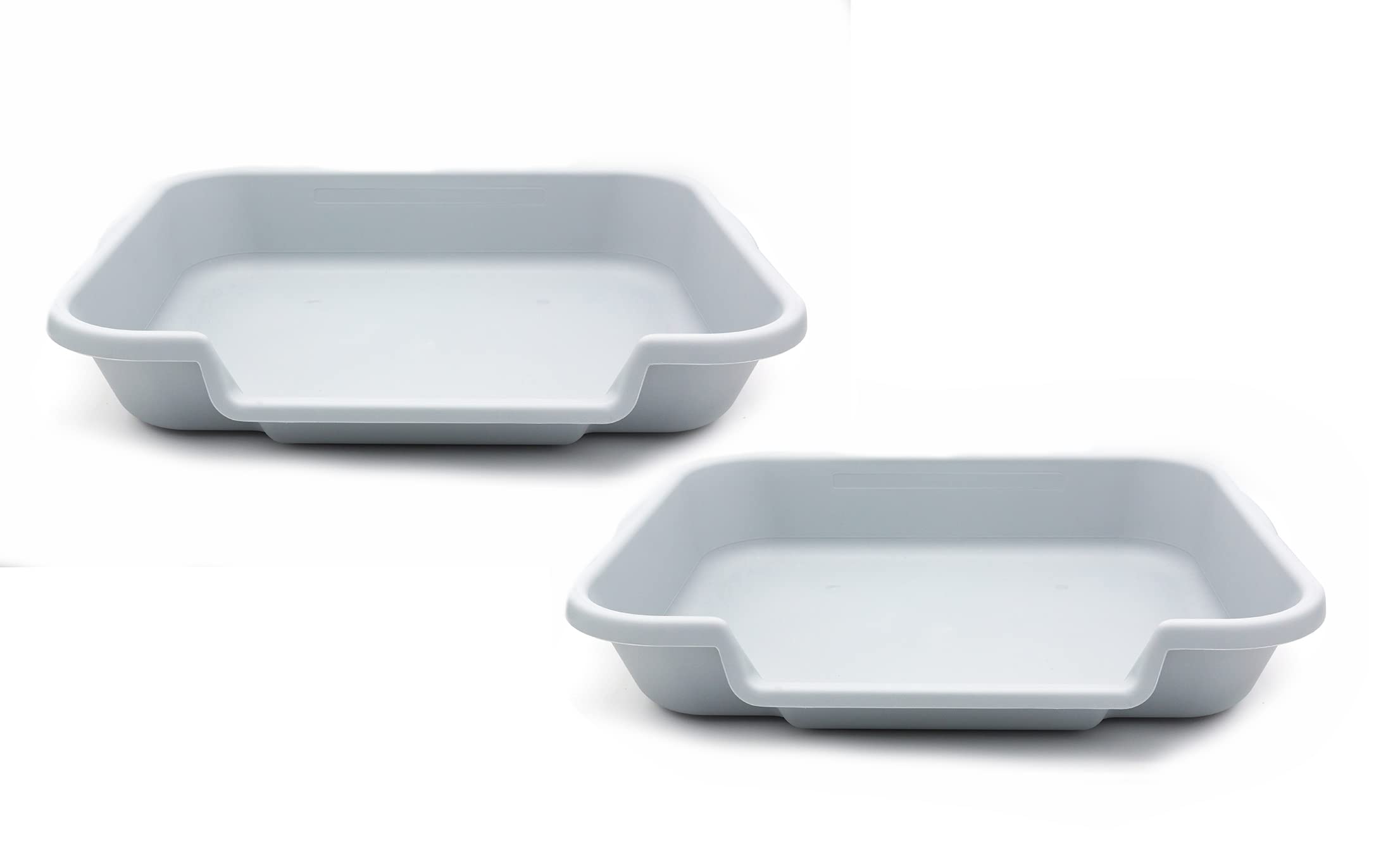 PuppygoHere Puppy Pan for Indoor Litter Box Training. Size Large Misty gray color. Two Litter Boxes in one Shipper Buy Two at On