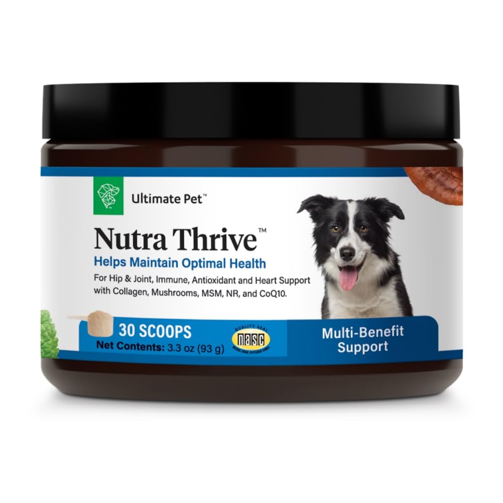 Ultimate Pet Nutrition Nutra Thrive Canine, 40-in-1 Nutritional Powder Supplement for Dogs with Digestion and Immune Support, Vi