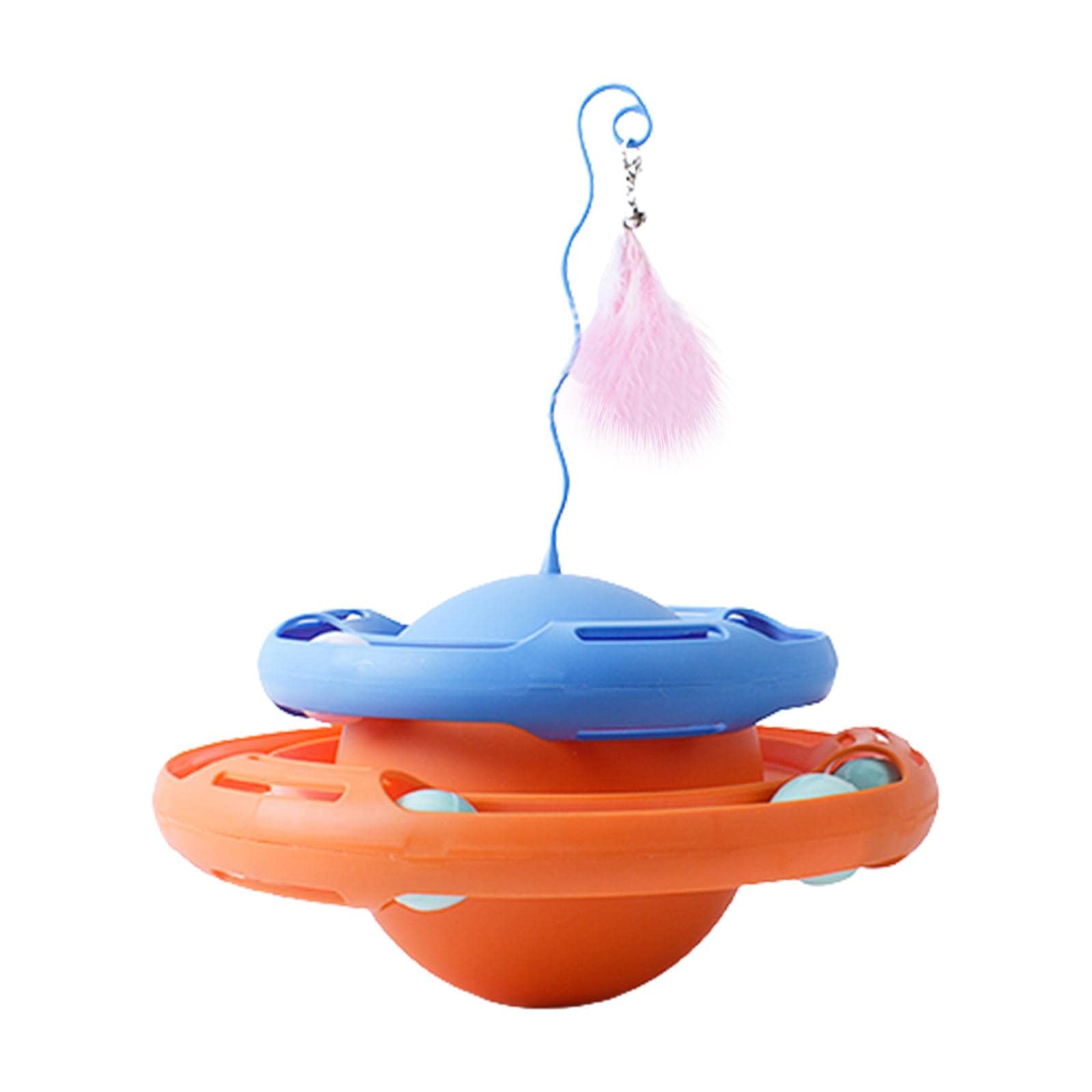 Enakshi Cat Tumbler Toy Training Playing Indoor Chasing Rolling Ball Orange Blue | Pet Supplies | Cat Supplies | Toys