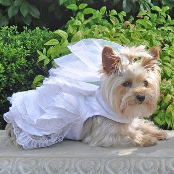 Dog Wedding Harness Dress Set By Doggie Design