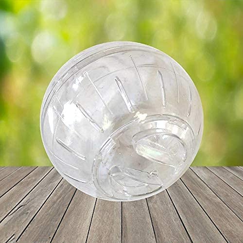 Hamster Ball 4.92Inch Crystal Running Ball For Hamsters Run-About Exercise Fitness Wheels Small Animal Toys Chinchilla Cage Accessories (S, White B)