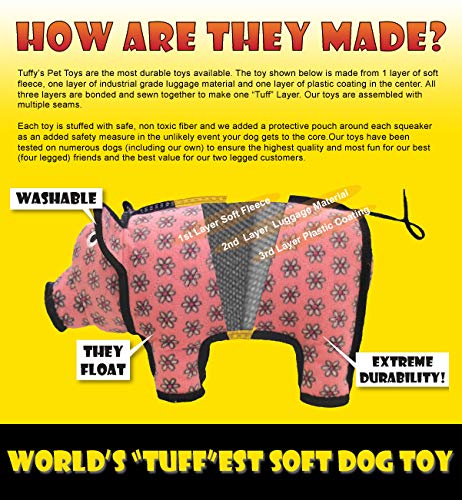 Tuffy - World'S Tuffest Soft Dog Toy - Dinosaur Pteradactyl- No Squeakers - Multiple Layers. Made Durable, Strong & Tough. Interactive Play (Tug, Toss & Fetch). Machine Washable & Floats