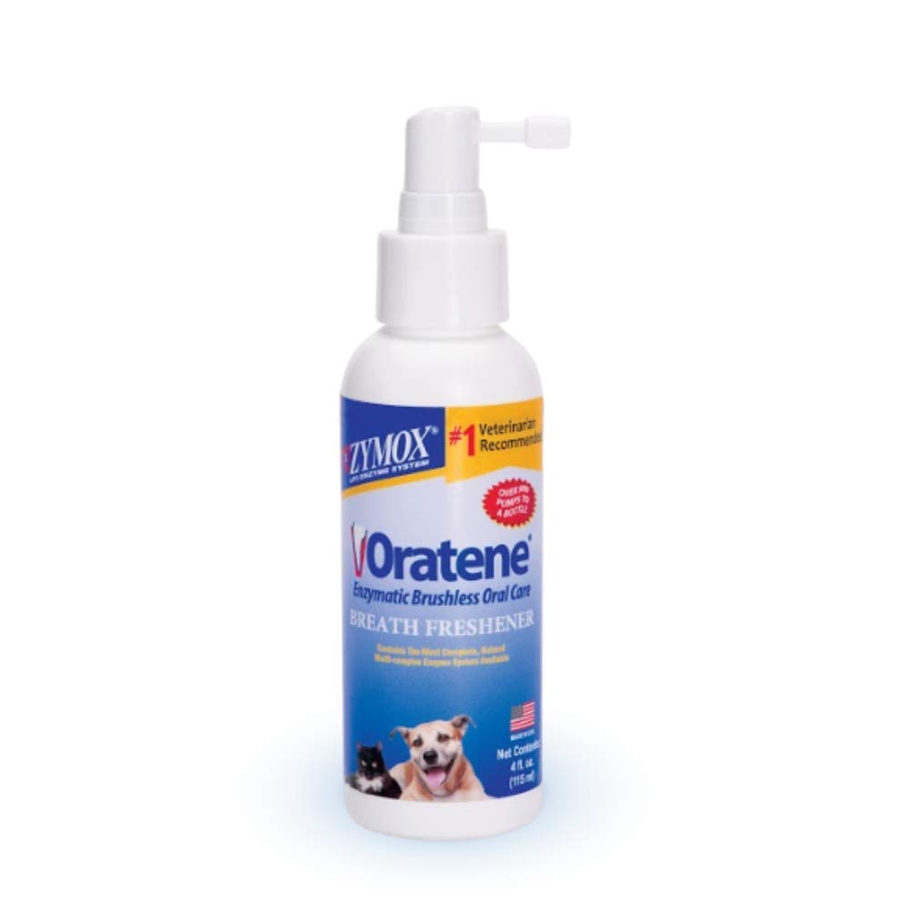 Zymox Oratene Brushless Oral Care Breath Freshener for Dogs and Cats, 4oz