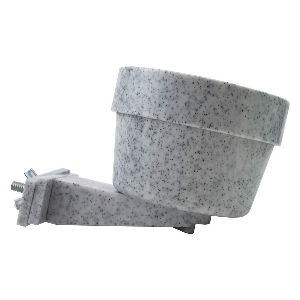 Lixit Quick Lock Cage Bowls for Small Animals and Birds. (10oz Pack of 2, Granite)