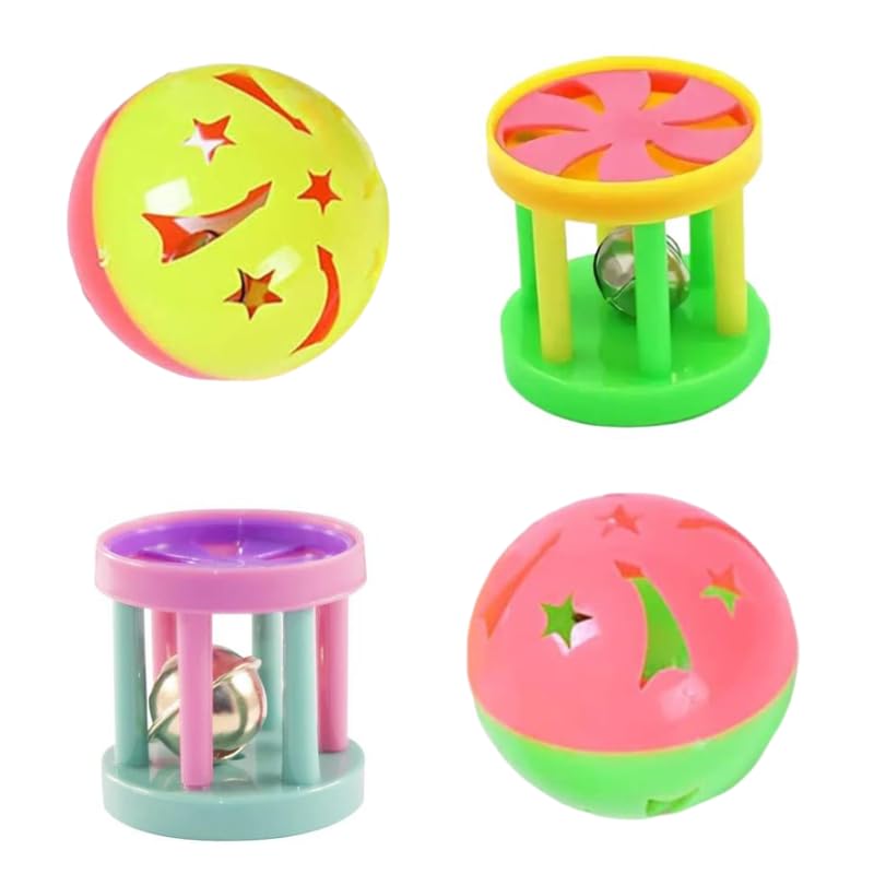 Psk Pet Mart Pet Dog Puppy Cat Bird Colorful Training Toys Funny Interactive Plastic Dumbbell Ball Sound Cat Toys