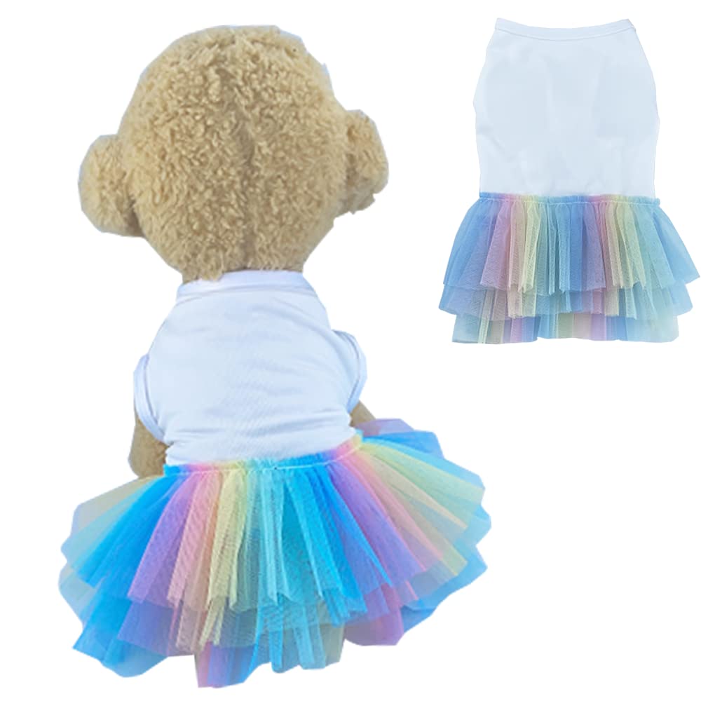 Aniac White Dog Dress, Summer Clothes For Small Girl, Spring Puppy Princess Dress, Cat Outfit, Pet Clothing For Cats Kitten Chih