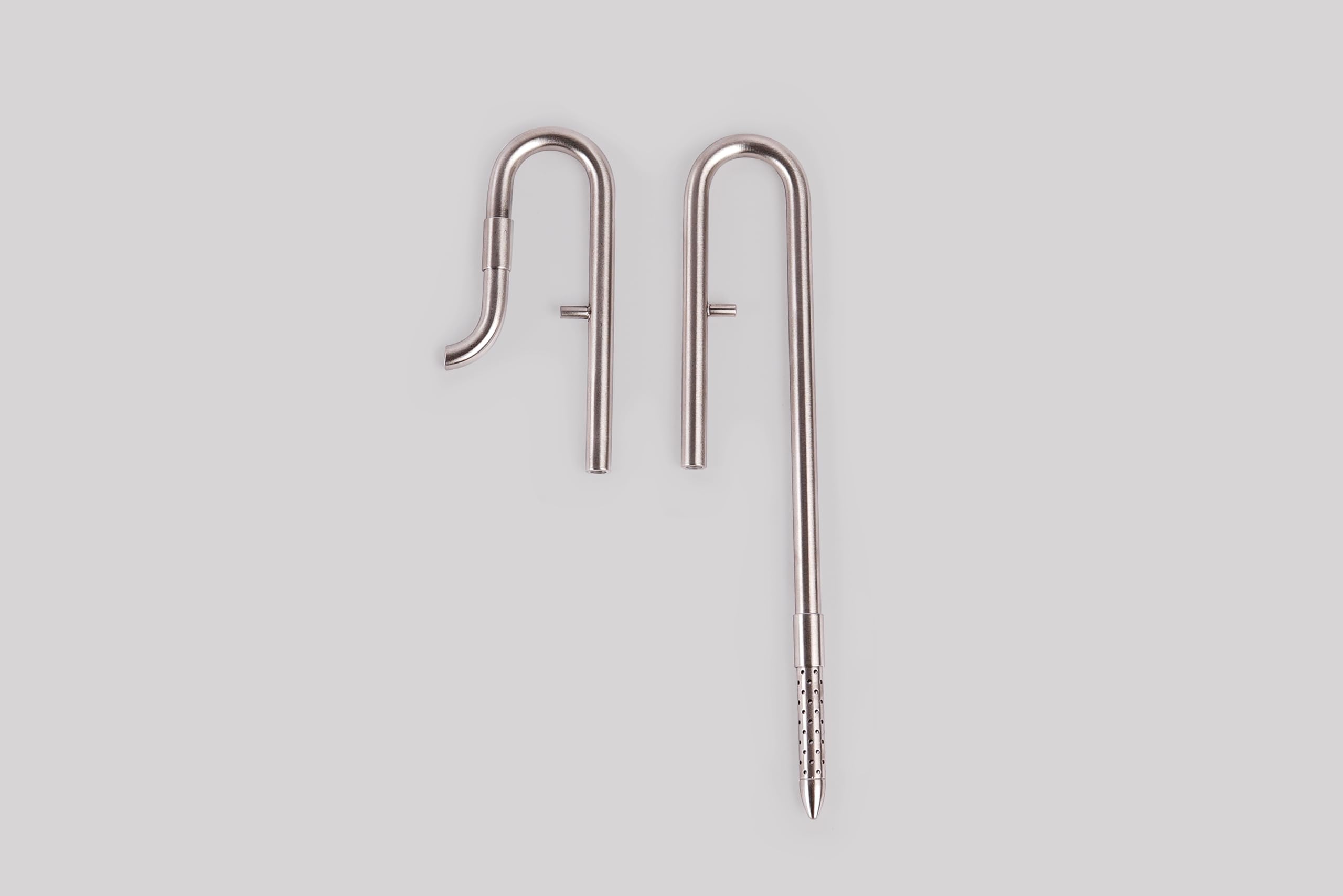 Landen 304 Stainless Steel Lily Pipes With Clamps For Rimless Glass Aquarium, Inflow And Outflow Set (Pipe Diameter 6Mm)
