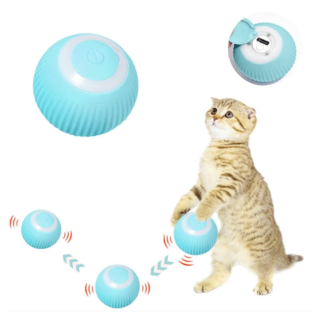 Toriox Interactive Cat Ball Toy, Automatic Moving Ball Puzzle Toy Cat Chasing Toy For Indoor Cat Kitten, Smart AntiDepression P