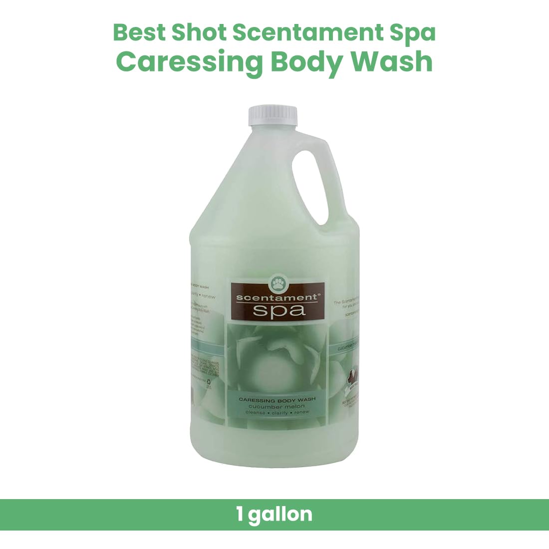 Best Shot Scentament Spa Caressing Body Wash, Cucumber Melon, 1 Gallon