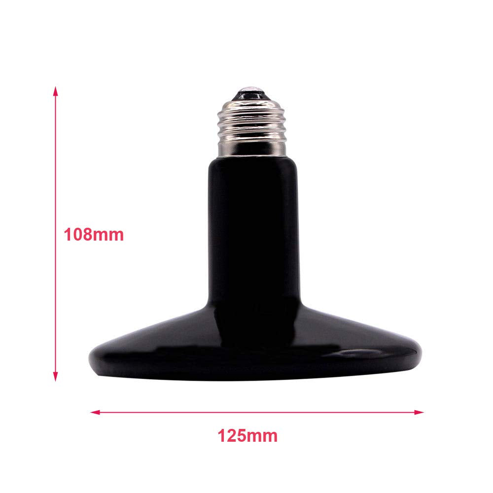 Forfuture-Go 250W Reptile Heat Lamp Pet Infrared Ceramic Heater Emitter Appliances Lamp