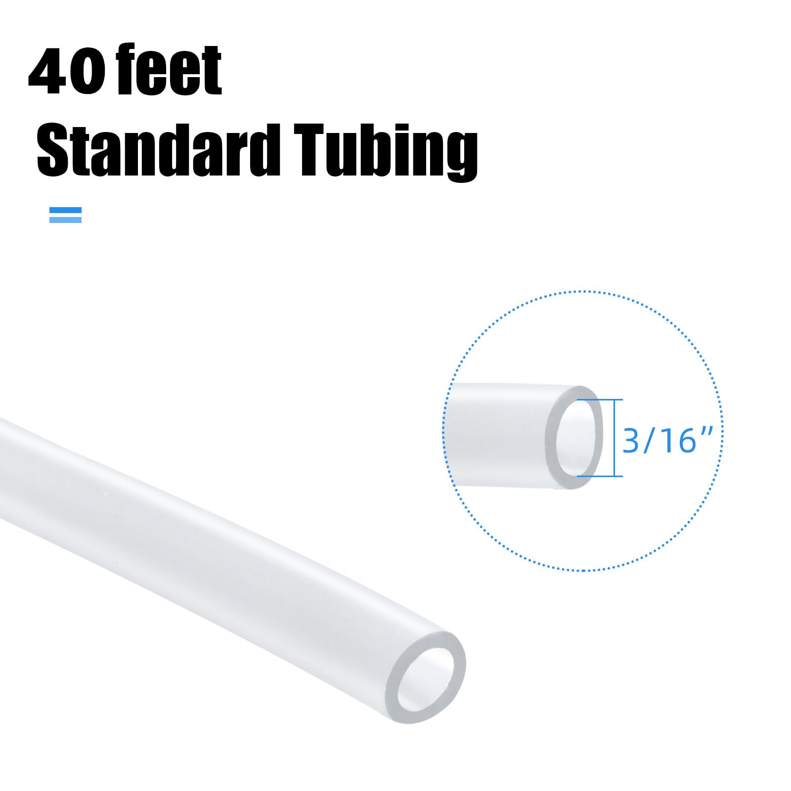 Aquaneat Aquarium Tubing 40 Feet, Airline Tubing, Standard 3/16    Tubing For Aquarium,Fish Tank Air Pump