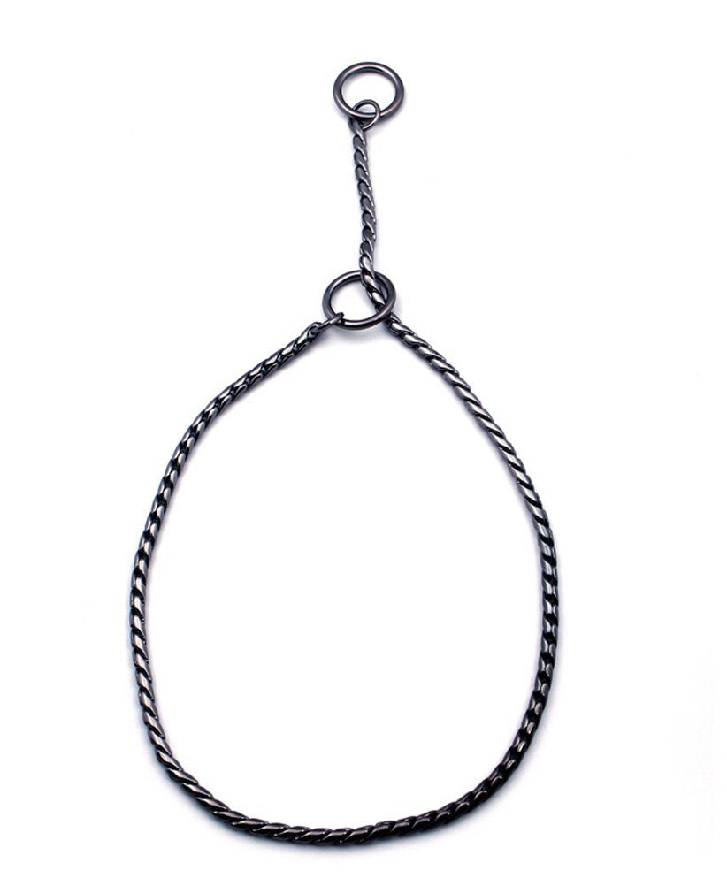 Sgoda Black Dog Chain Collar Choke Pet Training Snake Collar With Heavy Links, 24 In, 5 Mm