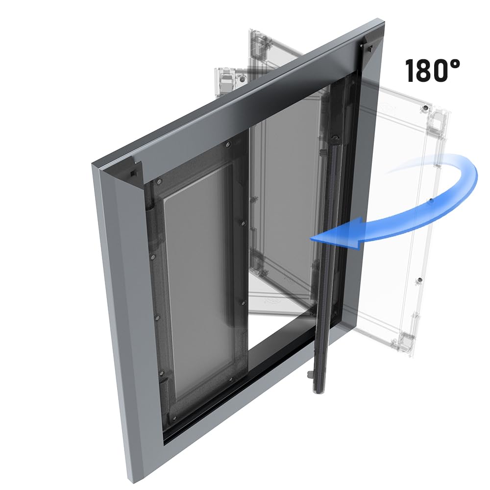 Pataplus Aluminum Large Dog Door For Exterior Door,Strong Double Magnetic Flaps,Heavy-Duty Dog Door For Large And Medium Dog Up