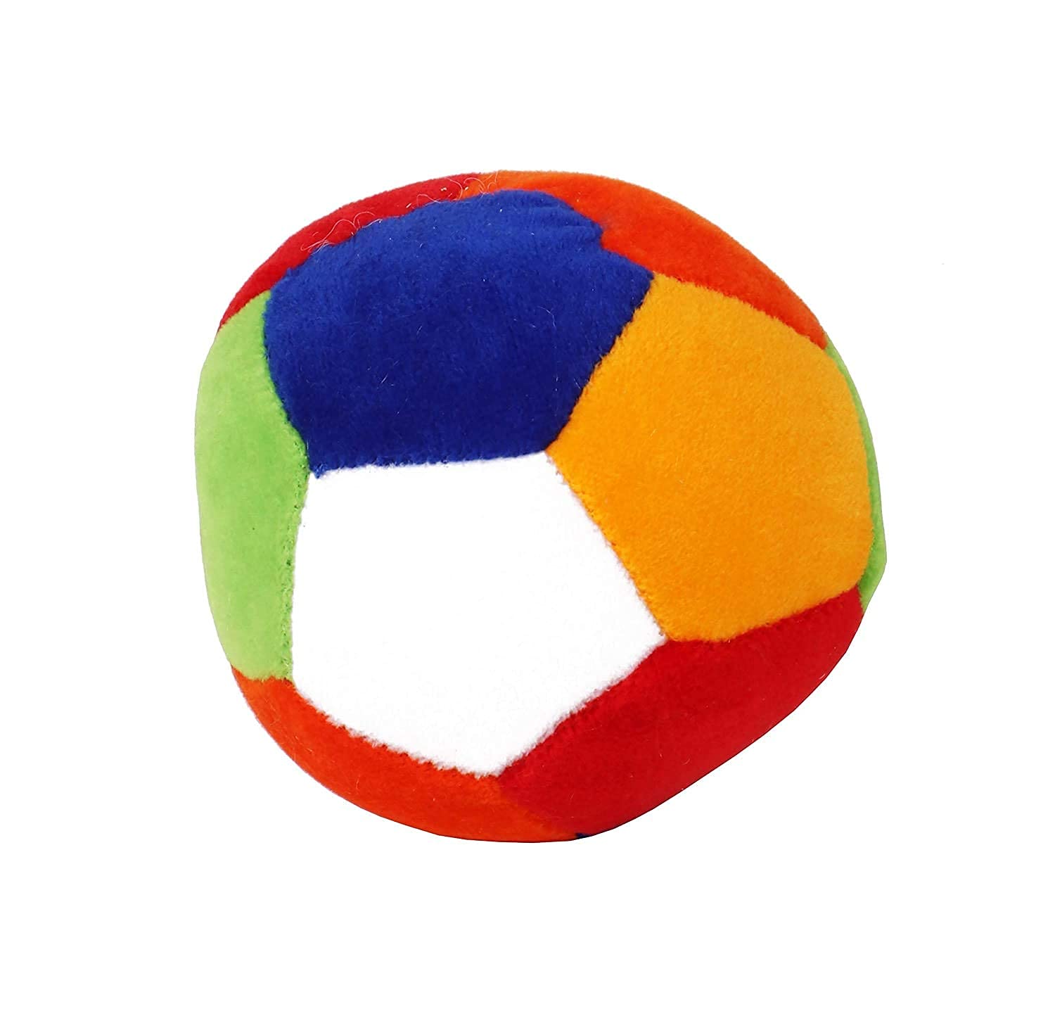 PAWS SAMRAT Soft Stuffed Velvet Ball for Dogs, Puppies and Cats with Rattle Sound (Small) || Pets Exercise Ball for Training & G