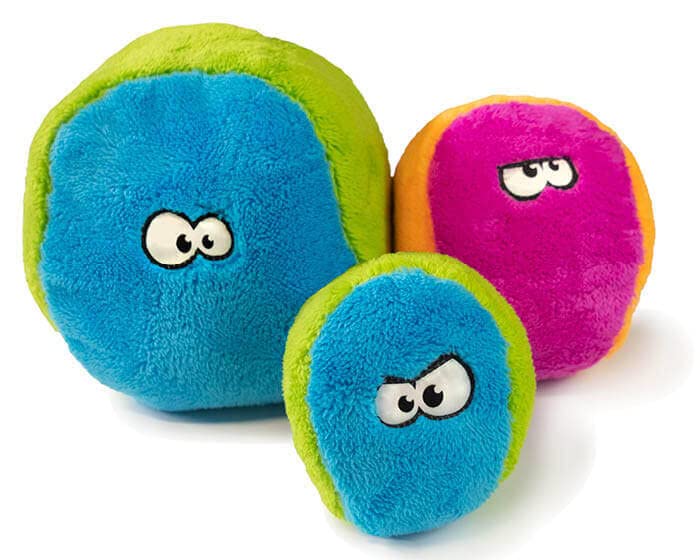 Cycle Dog Duraplush Medium Blue Green Fuzz Ball : Eco-Friendly And Durable Toy For Dogs, Made In Usa With Recycled Materials, Pe