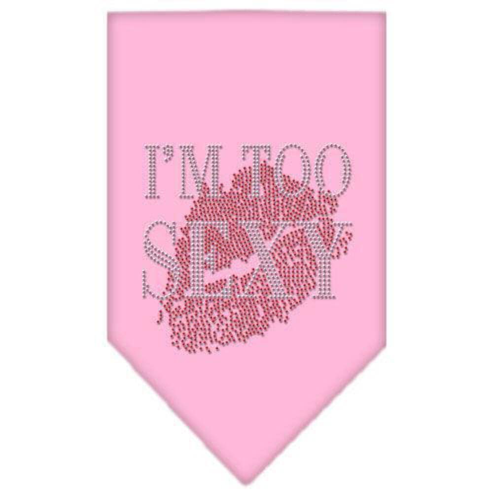 Mirage Pet Products I'm Too Sexy Rhinestone Bandana, Large, Purple