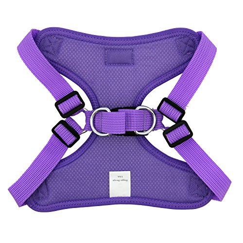Doggie Design Dog Harness - No Choke Dog Harness, Dog Vest, Mesh Polyester, Pet Harness, Simple Step In And Go Design, Harness For Dog - Paisley Purple - M