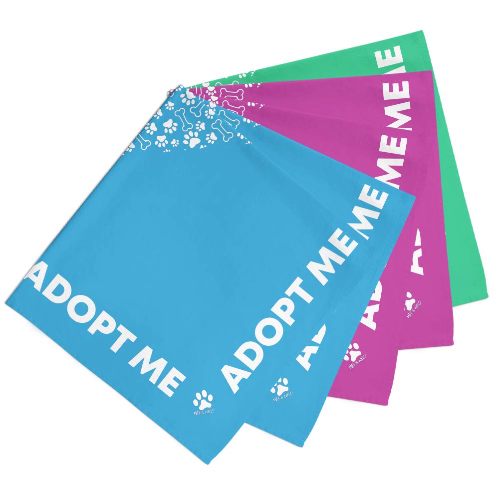 Max And Neo Dog Bandanas - We Donate 1 For 1 To Dog Rescues For Every Product Sold (5 Pack For Small Dogs, Adopt Me)