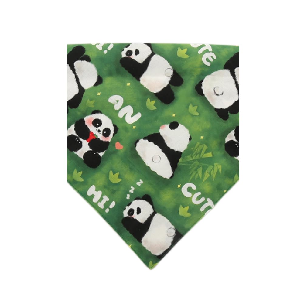 Dog Bandana Reversible Triangle Bibs Scarf Accessories Panda For Cats Pets Animals