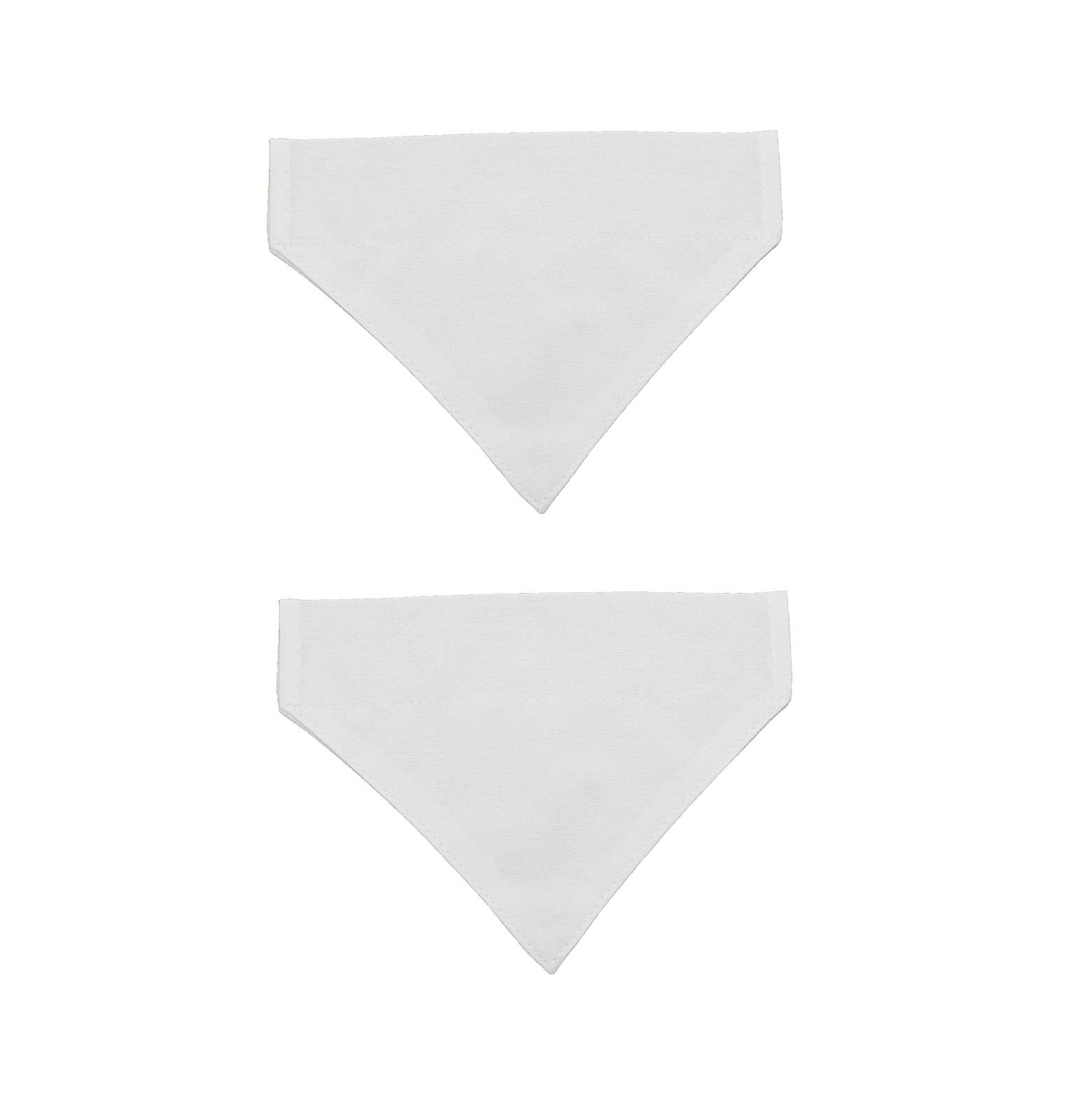 Eechicspace 2 Pack Blank Dog Collar Bandana White Cotton For Small Pets