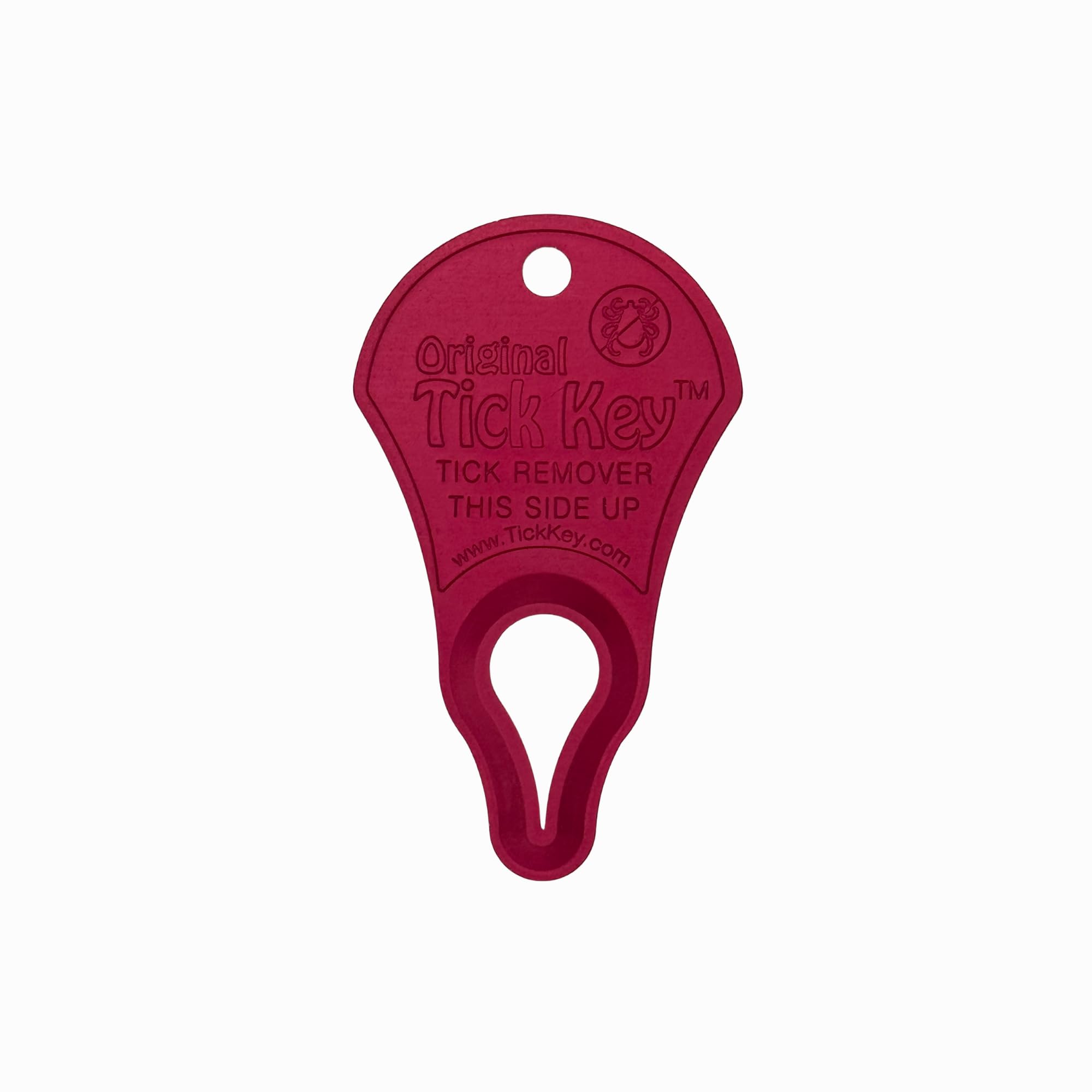 The Original Tick Key - Tick Detaching Device - Portable, Safe And Highly Effective Tick Detaching Tool (Raspberry)