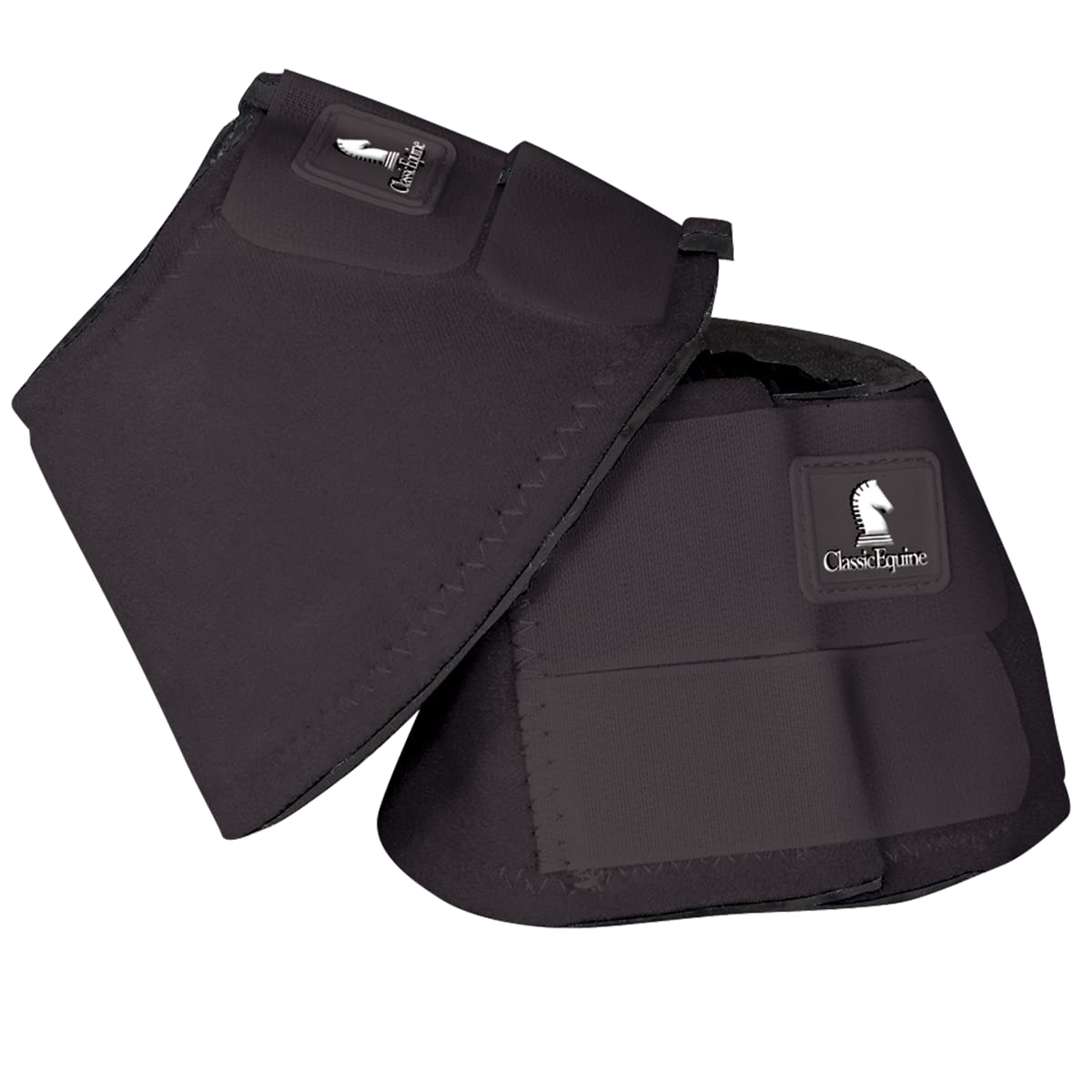 Classic Equine Neoprene Bell Boots, Black, Large