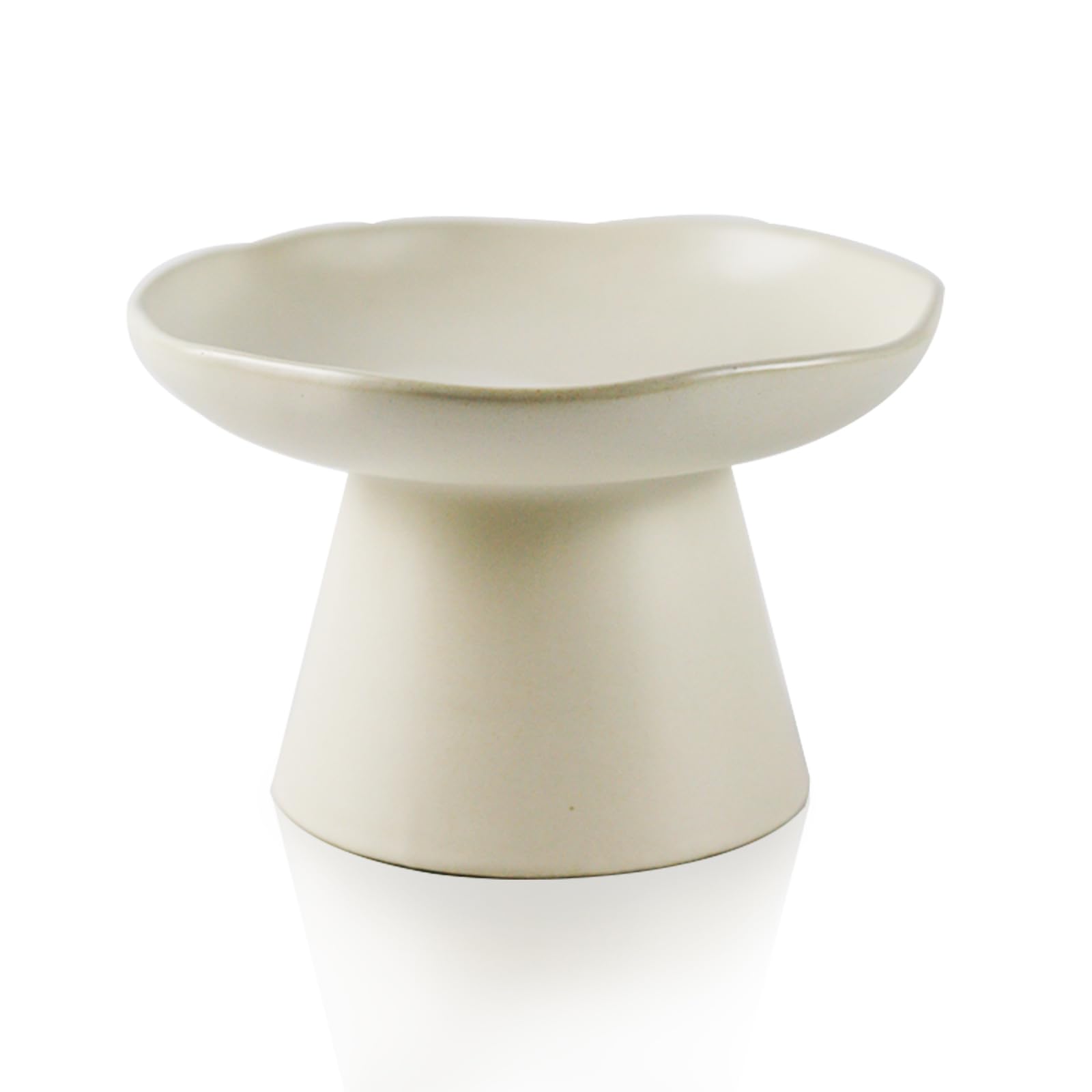 Extra Wide 6.1 Raised Cat Food Bowl, Shallow Ceramic Elevated Cat Feeder Bowl, Anti Vomiting, Stress Free, Whisker Fatigue, Pet 