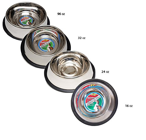 Hilo Dog Dish Non Skid 96 Oz Stainless Steel