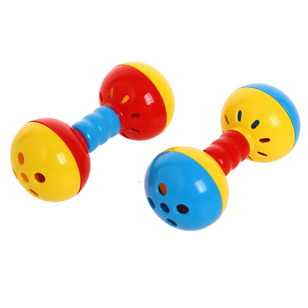 Qbleev Parakeets Conures Toys, Bird Rattles Bells Foot Toys, Enrichment Barbell Ball Toys, Play Gym Activity Center Cage Accesso