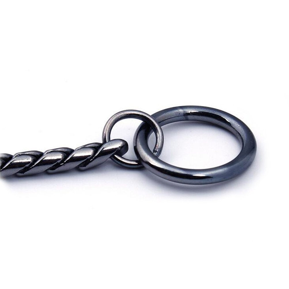 Sgoda Black Dog Chain Collar Choke Pet Training Snake Collar With Heavy Links, 24 In, 5 Mm