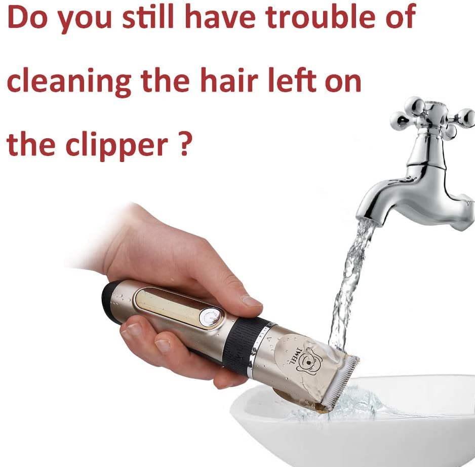 Iweel Dog Clippers, 2-Speed Professional Rechargeable Cordless Cat Shaver And Low Noise Water Proof Electric Dog Trimmer Pet Grooming Kit Animal Hair Clippers Tool With Scissors Combs