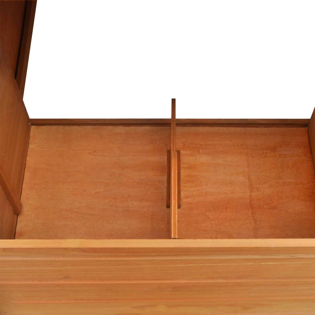 Vidaxl Outdoor Chicken Coop With 1 Egg Cage - Durable Pine Wood Material, Waterproof Roof, Easy-Climb Ramp, Slide-Bolt Latch For Secure Locking - Brown