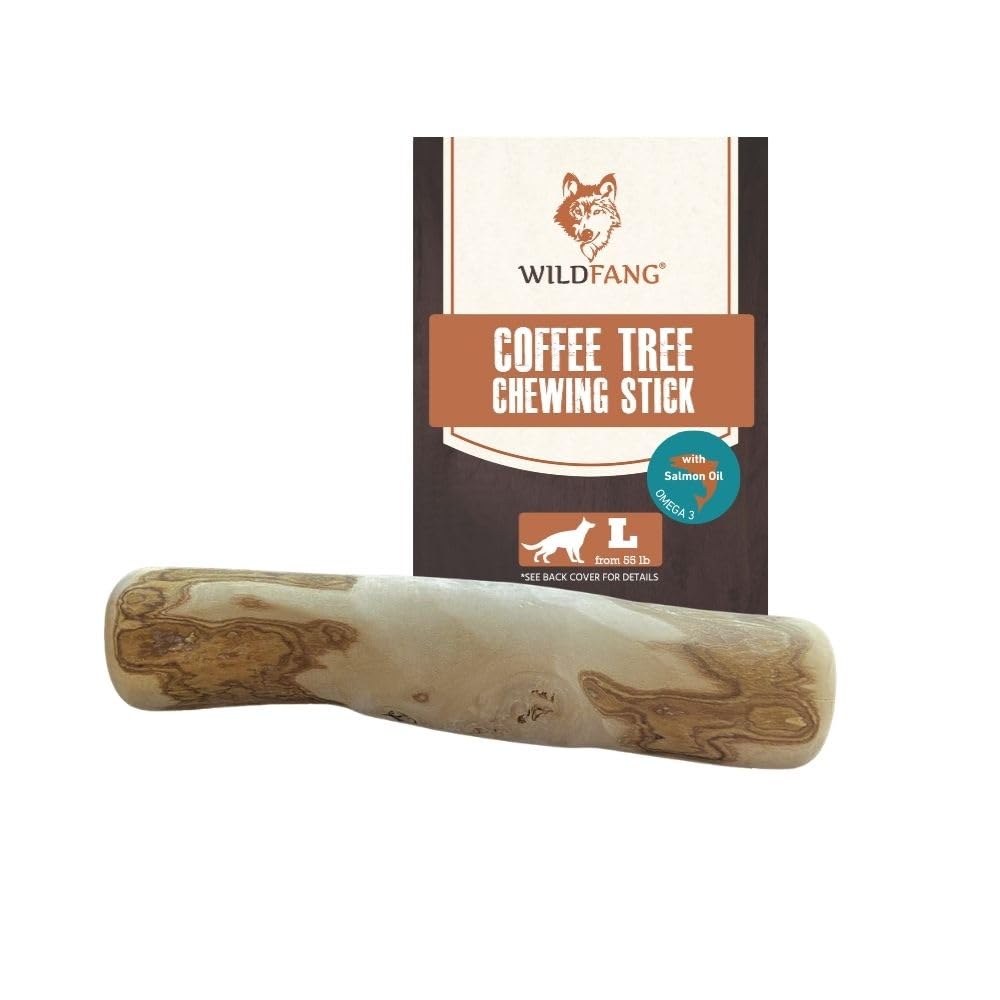 Wildfang Coffee Wood with Salmon Oil Dog Chew - Natural Woods Stick for Dogs, Wood Dog Chewing Bone Toy, Cofee Bones Sticks for 