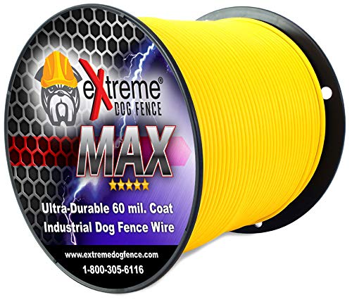 Extreme Dog Fence Yellow 1000 Ft. 14 Gauge Wire - Ultra Thick 60 Mil Jacket, Low Signal Loss, Model DFW14-1000Y-CC