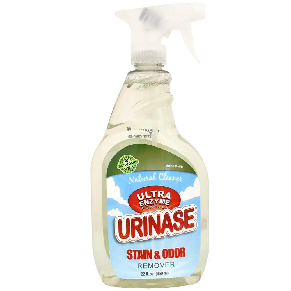 URINASE Ultra Enzyme Formula Stain & Odor Remover Spray, Carpets & Rugs, Hardwood, Furniture, Crates & Litter Boxed, Non-Toxic, 