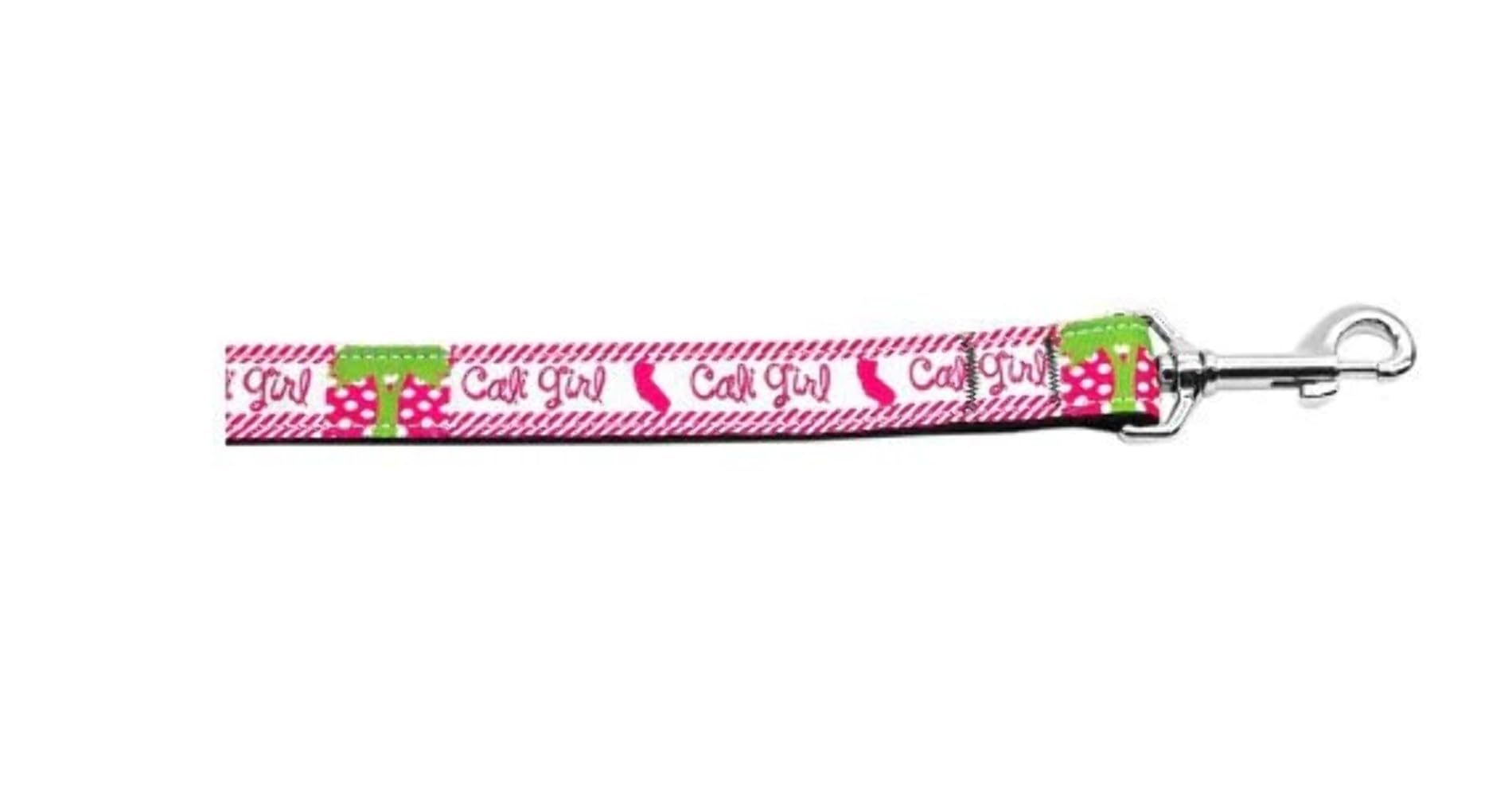 Pet Dog & Cat Nylon Collar or Leash, "Cali Girl" 5/8" w x 4 ft. leash