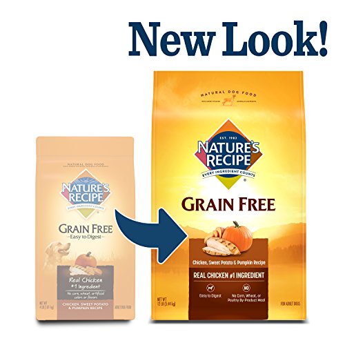 Natures Recipe Grain Free Chicken, Sweet Potato & Pumpkin Recipe Dry Dog Food, 24 lb. Bag