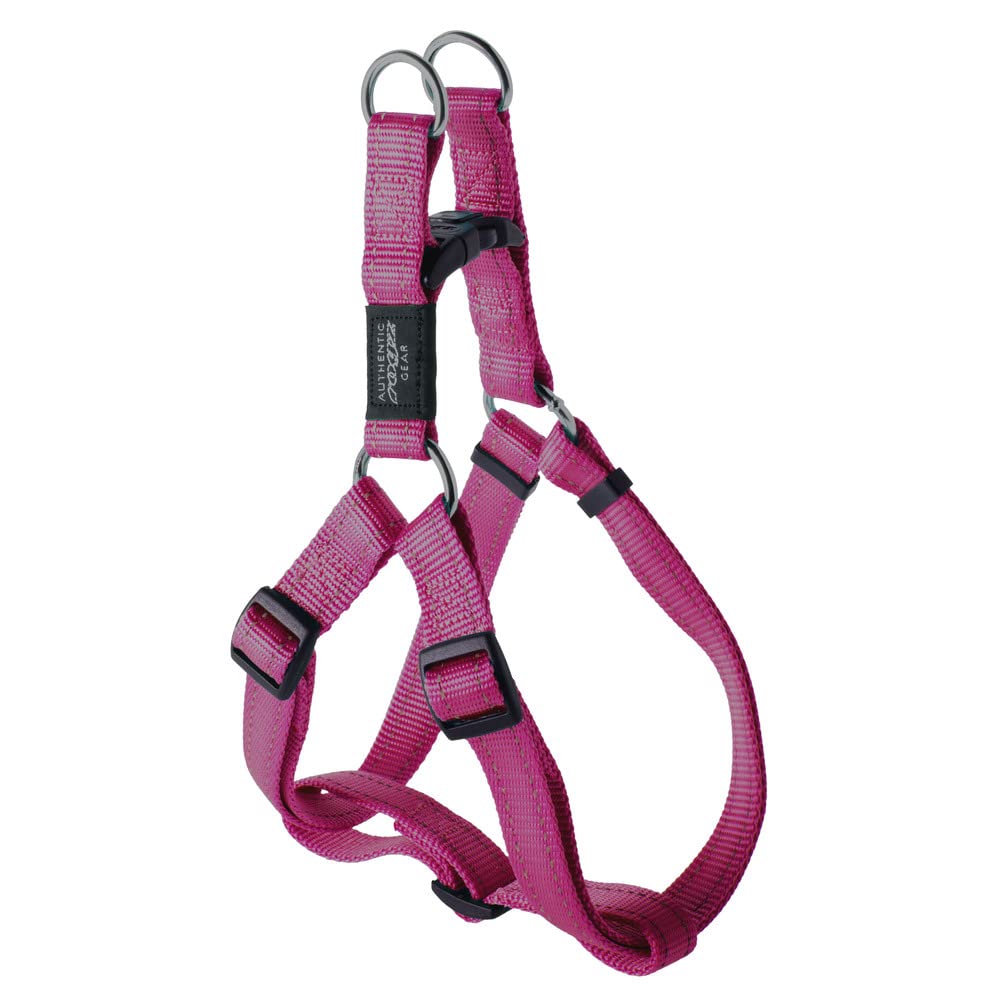 Reflective Adjustable Dog Step In Harness For Large Dogs; Matching Collar And Leash Available, Pink