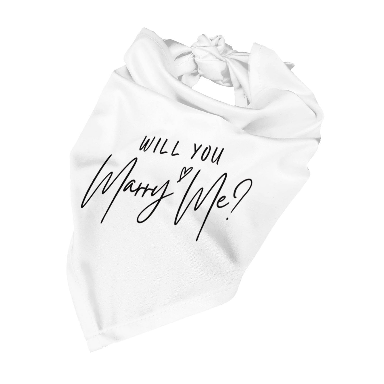 Vercosee Will You Marry Me? Wedding Engagement,Announcement,Marriage Proposal Dog Bandana, Pet Accessories For Dog Lovers,Wedding Photo Props Accessories (White)